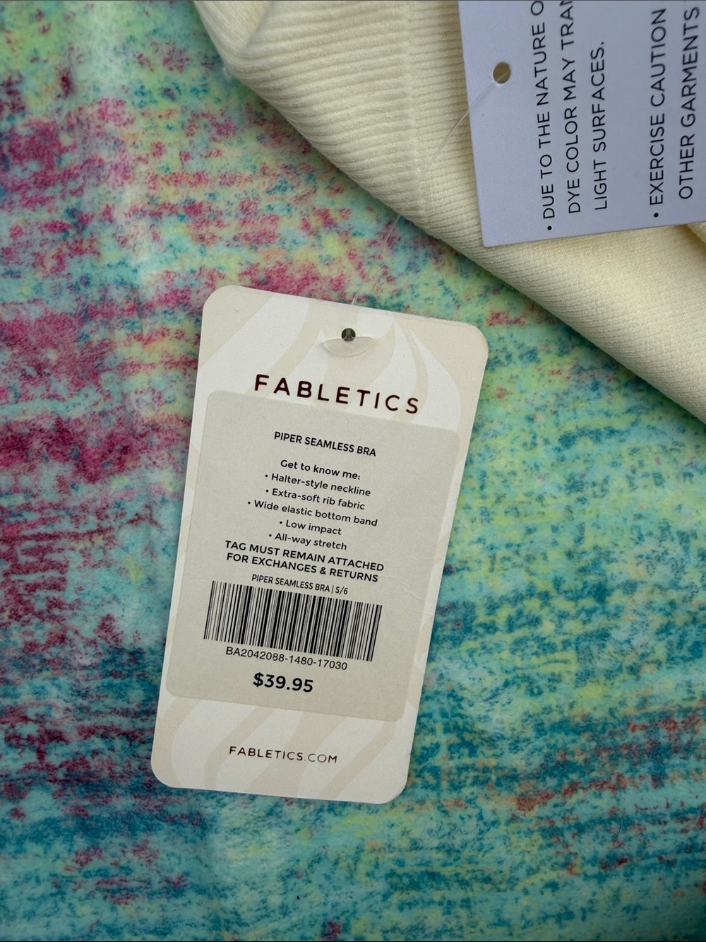 Fabletics Cream Ribbed Shoulder Bag - Picture 4 of 4